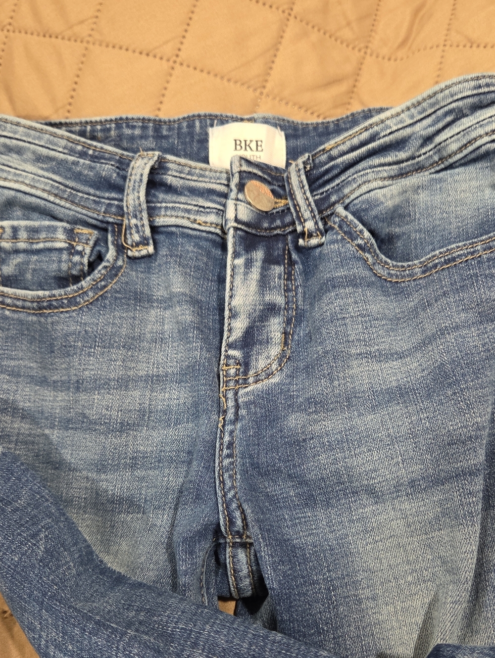 BKE Blue Distressed Boyfriend Jeans - Picture 4 of 8